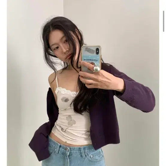 [BUNJANG] UnderB Sheldon Flower Lace Sleeveless Top / 언더비 셀던 플라워 레이스 슬리브리스