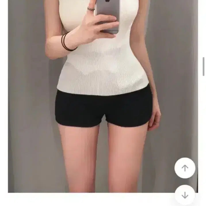 [BUNJANG] Soft Cap Sleeve Ribbed Knit Top / 소프트 캡소매 입술넥 나시 반팔 골지 니트