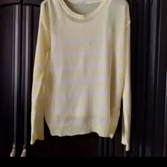 [BUNJANG] Sisley Yellow Striped Long Sleeve Shirt / 옐로우 스트라이프  시슬리