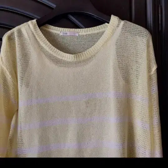 [BUNJANG] Sisley Yellow Striped Long Sleeve Shirt / 옐로우 스트라이프  시슬리