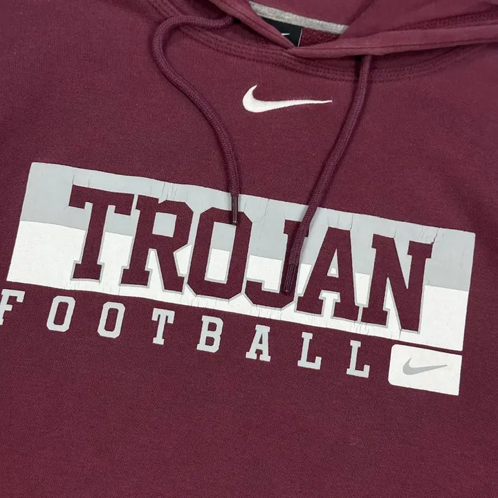 [BUNJANG] Nike Trojan Football Hoodie (2XL) / (2XL) 나이키 올드스쿨 트로잔 풋볼 후드티 버건디