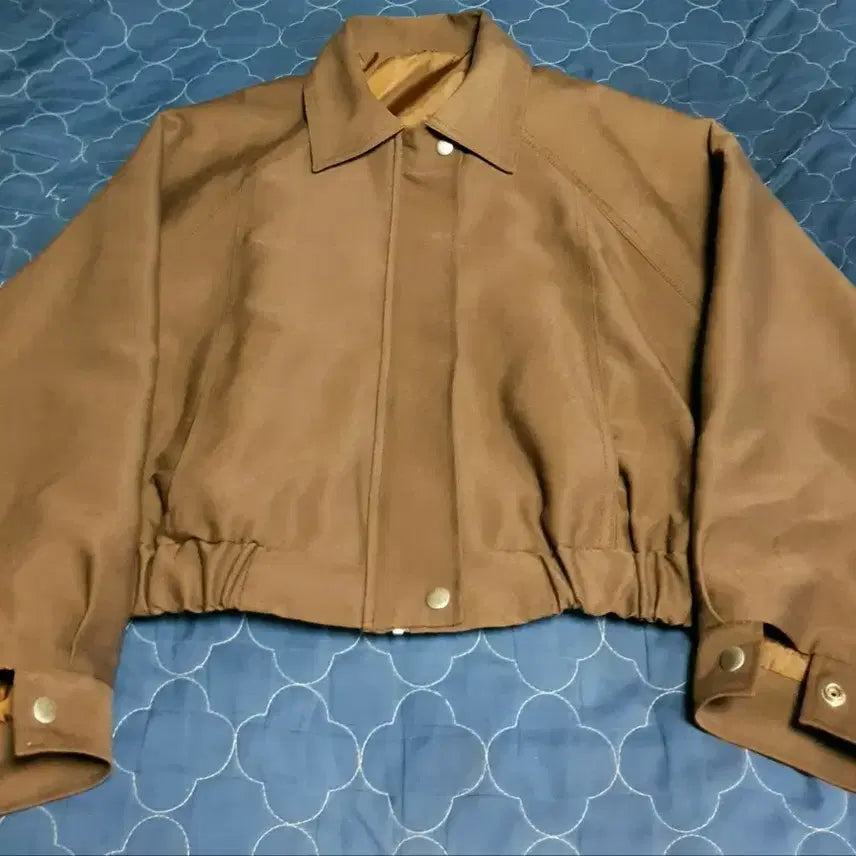 [BUNJANG] Bose Crop Bomber Jacket Dark Brown / (보세) 크롭 봄버자켓 다크브라운 (F)