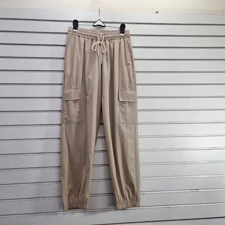 [BUNJANG] Treasure Angel Beige Cargo Banding Pants (Size 66) / 연베이지 여성 소세지 카고밴딩바지 66/보물찾기천사