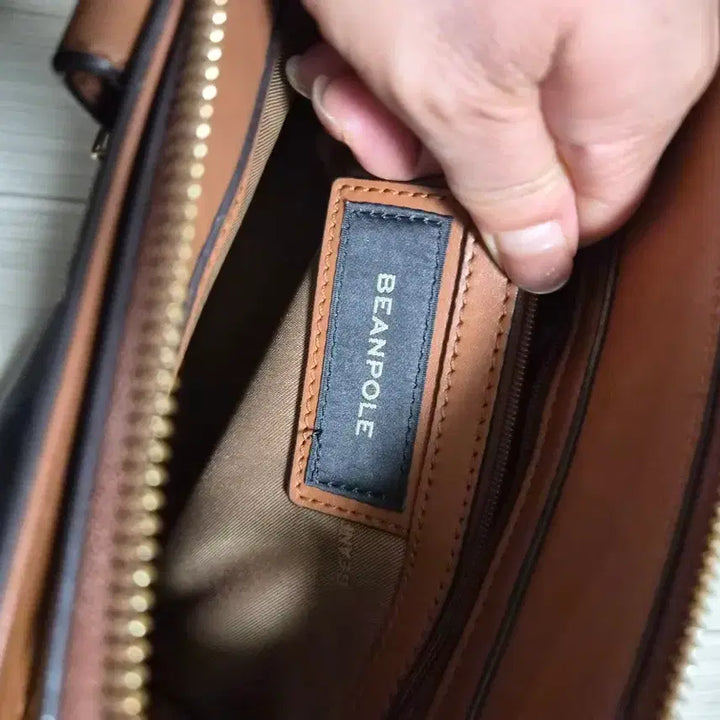 [BUNJANG] Beanpole Check Crossbody Bag Brown / 빈폴 체크 크로스백 브라운