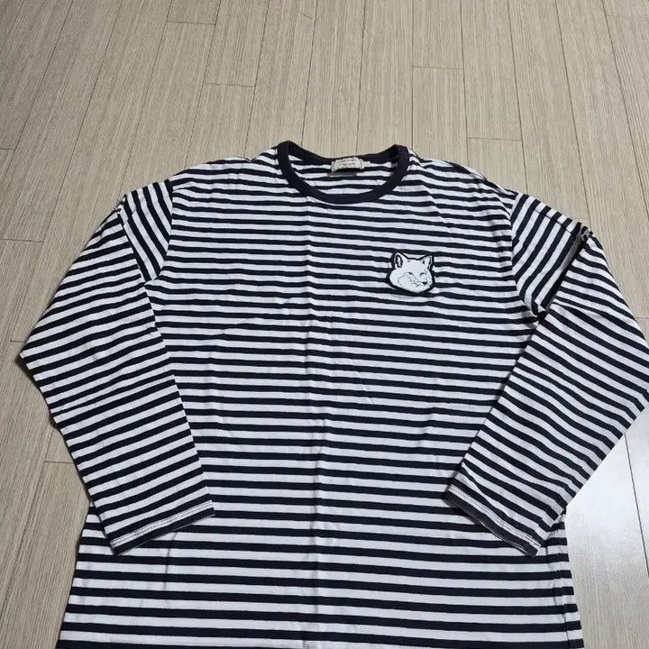 [BUNJANG] Maison Kitsune Striped Long Sleeve T-Shirt / 메종키츠네 스트라이프 긴팔 티셔츠