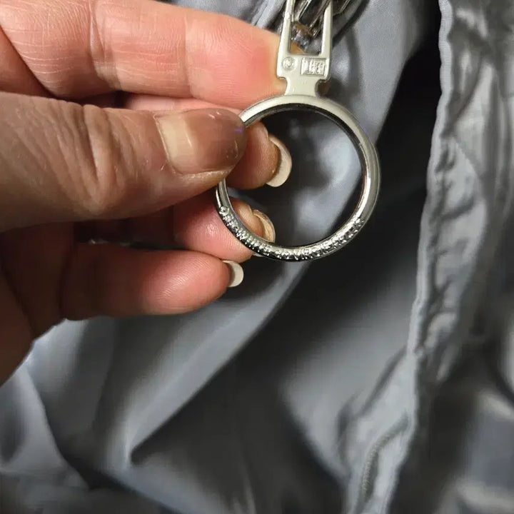[BUNJANG] Off-White Gray Bomber Jacket / 오프화이트 그레이 봄버 자켓