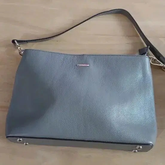[BUNJANG] Della Stella Gray Leather Shoulder Bag / 델라스텔라 그레이 소가죽 숄더백