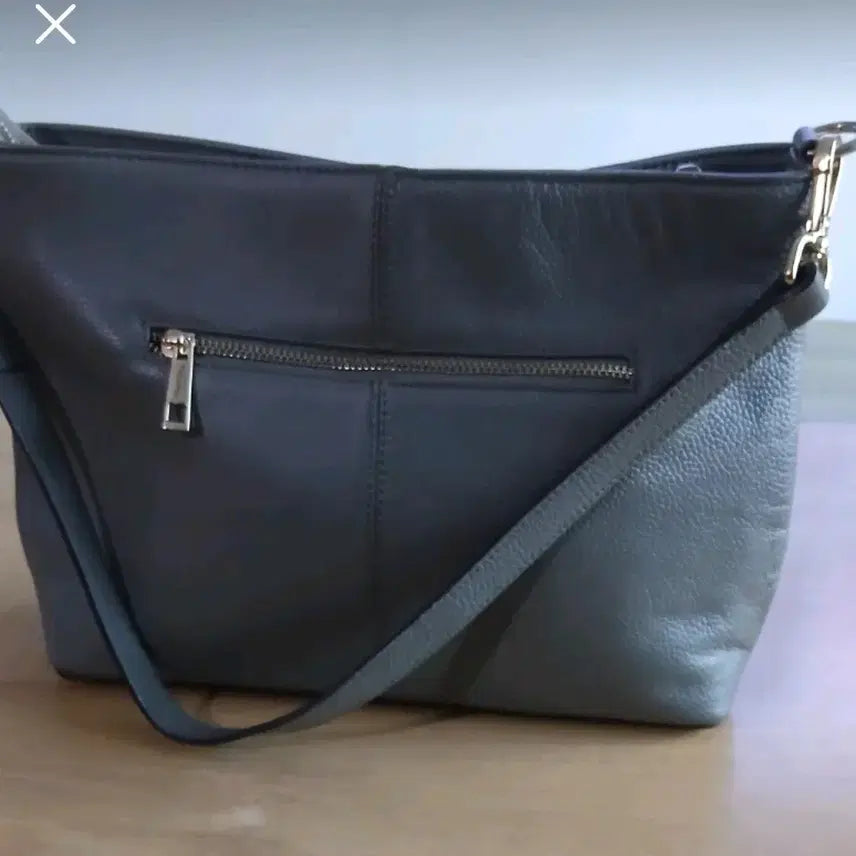 [BUNJANG] Della Stella Gray Leather Shoulder Bag / 델라스텔라 그레이 소가죽 숄더백