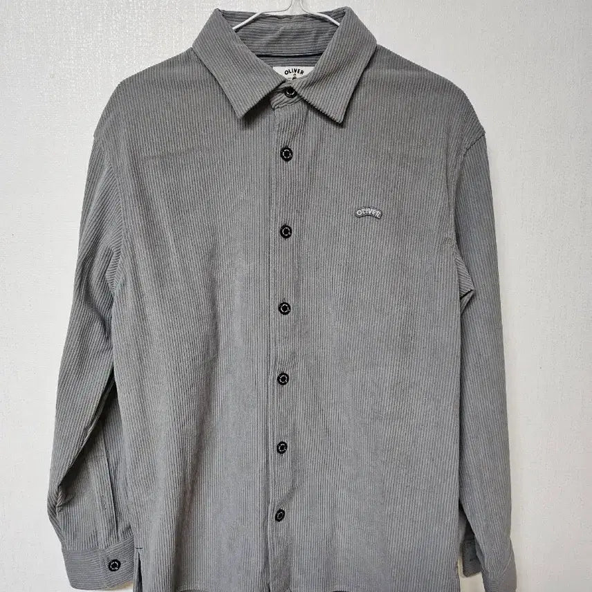 [BUNJANG] Oliver Corduroy Shirt Gray 95 / 올리버 코듀로이 셔츠 그레이 95