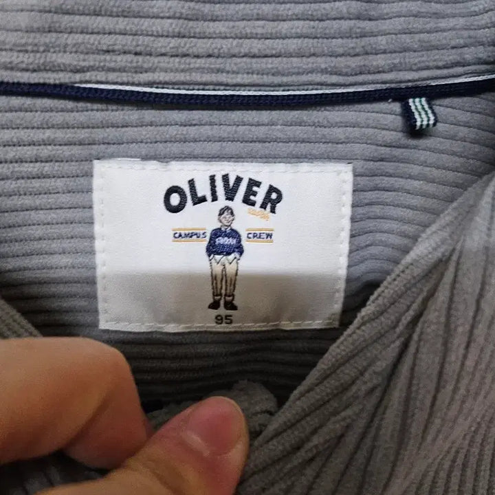 [BUNJANG] Oliver Corduroy Shirt Gray 95 / 올리버 코듀로이 셔츠 그레이 95