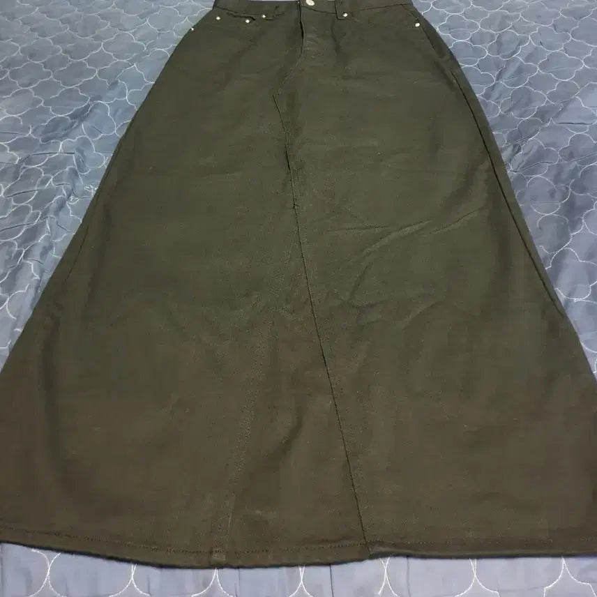 [BUNJANG] Manique Denim Long Skirt Black (M) / (새상품) 매니크 데님 롱스커트 블랙 (M)