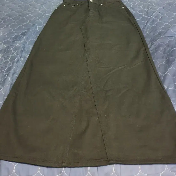 [BUNJANG] Manique Denim Long Skirt Black (M) / (새상품) 매니크 데님 롱스커트 블랙 (M)