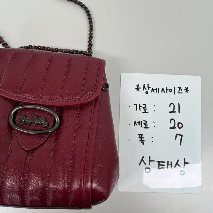 [BUNJANG] Coach Melody Backpack Tote Bag Burgundy / [정품/보증서] 코치 멜로디 백팩 토트백 버건디