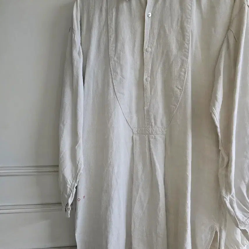 [BUNJANG] Antique White Shirt Dress / 엔틱쉬미즈 유럽엔틱 화이트셔츠원피스