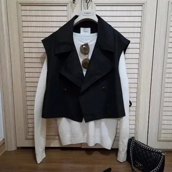 [BUNJANG] Black Trench Vest / 블랙 트렌치 베스트(새제품)
