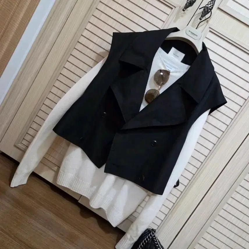 [BUNJANG] Black Trench Vest / 블랙 트렌치 베스트(새제품)