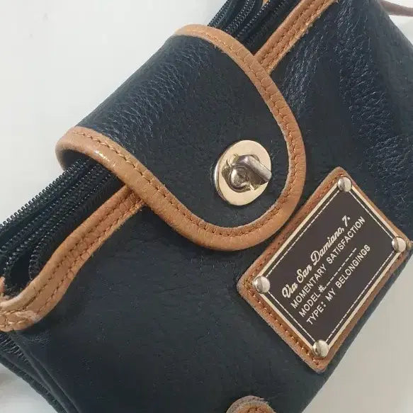 [BUNJANG] Via San Damiano Vintage Leather Crossbody Bag / Via San Damiano 빈티지 레더 크로스백