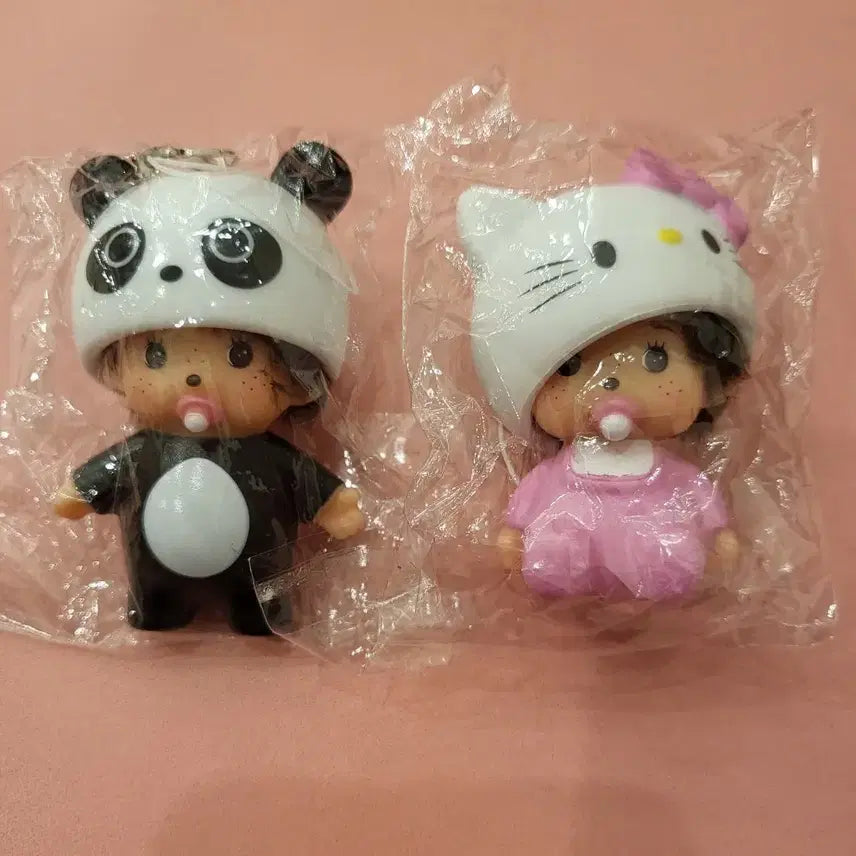 [BUNJANG] Kitty Panda Monchhichi Phone Charm Keyring Set / 키티/판다 몬치치 핸드폰고리 키링 세트