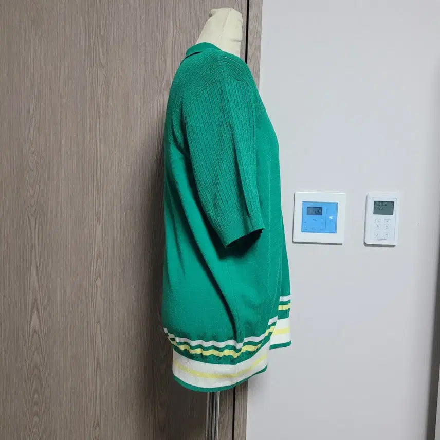 [BUNJANG] Benetton Green Knit Short Sleeve Polo Shirt / 베네통 상태좋은 그린 니트 반팔 카라티