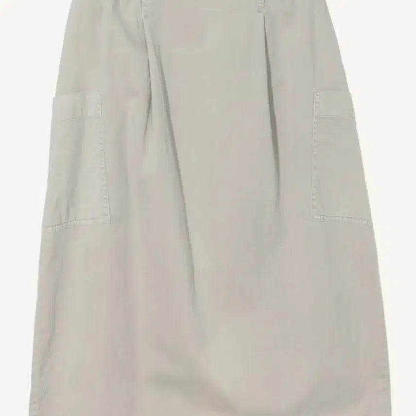 [BUNJANG] Monochrome Beige Pocket Long Skirt / 모노크롬 베이지색 포켓 롱스커트(무배)