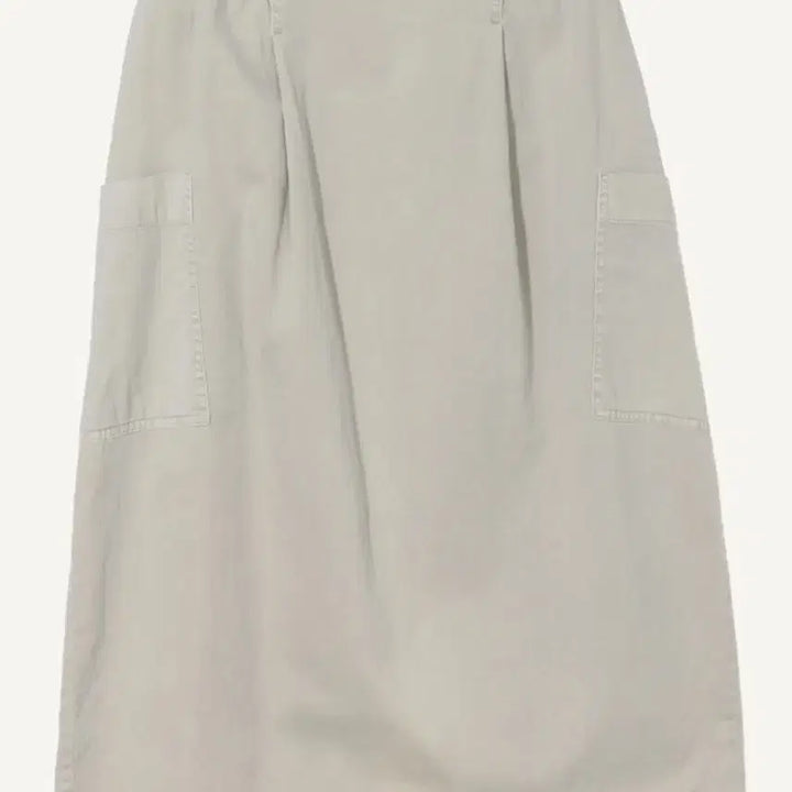 [BUNJANG] Monochrome Beige Pocket Long Skirt / 모노크롬 베이지색 포켓 롱스커트(무배)