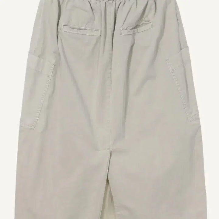 [BUNJANG] Monochrome Beige Pocket Long Skirt / 모노크롬 베이지색 포켓 롱스커트(무배)