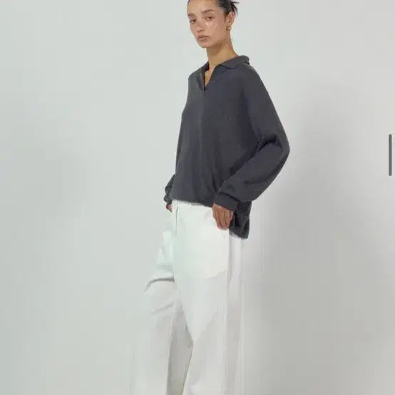 [BUNJANG] Autumn Wide Banding Pants (Beige/White) / autumn wide banding pants(베이지/화이트)