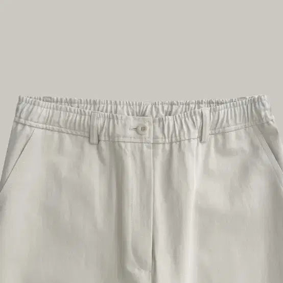 [BUNJANG] Autumn Wide Banding Pants (Beige/White) / autumn wide banding pants(베이지/화이트)