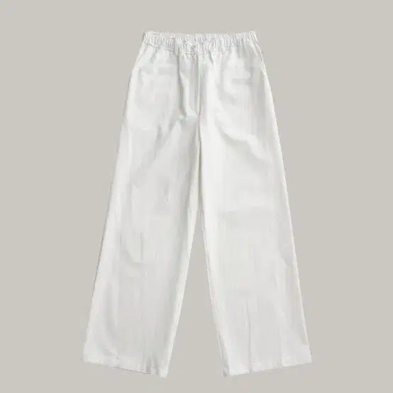 [BUNJANG] Autumn Wide Banding Pants (Beige/White) / autumn wide banding pants(베이지/화이트)