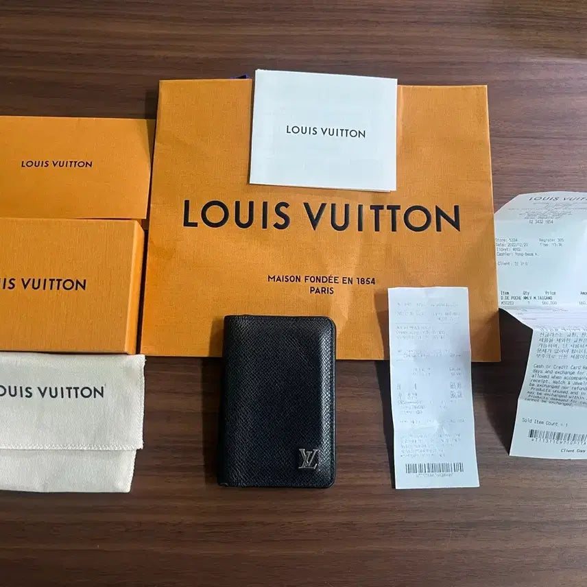 [BUNJANG] Louis Vuitton Tiger Card Organizer Black M30283 / 루이비통 타이가 오거나이저 카드지갑