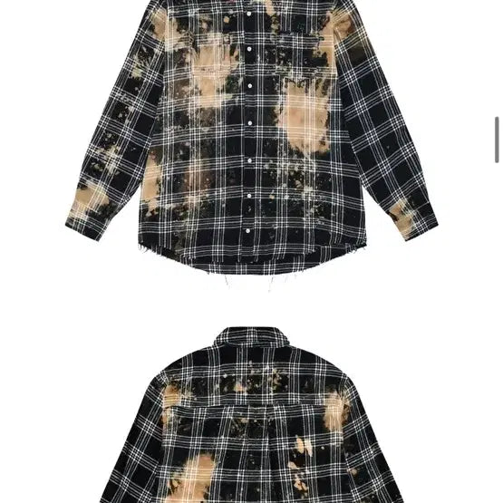 [BUNJANG] Grails Bleached Plaid Shirt / 그레일즈 블리치드 패일드 체크 셔츠 남방
