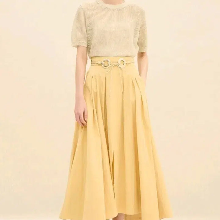 [BUNJANG] Time Circle Belt Maxi Skirt / 타임 서클 벨트 맥시 스커트