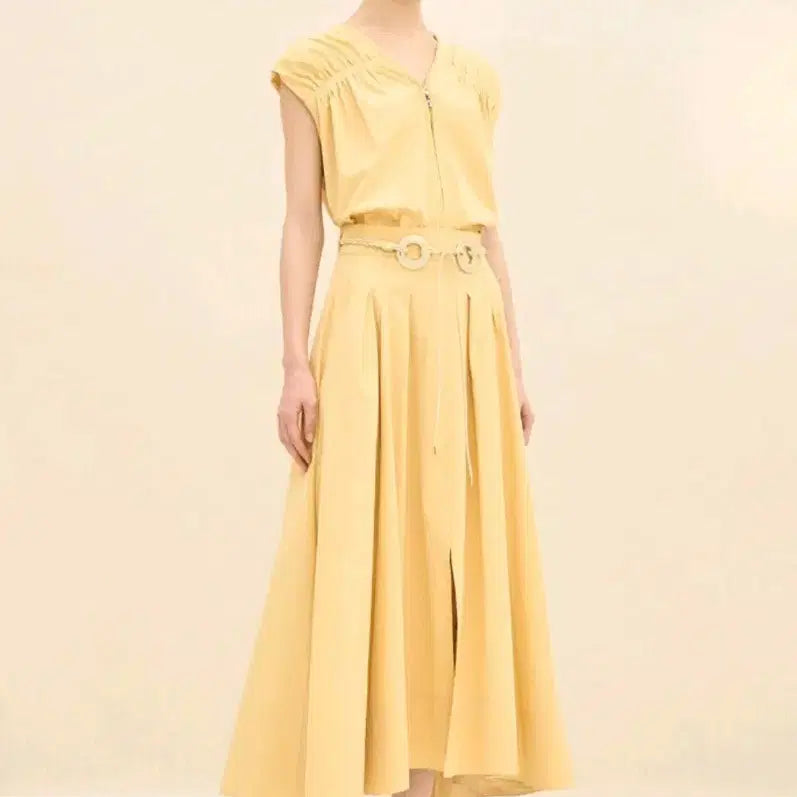 [BUNJANG] Time Circle Belt Maxi Skirt / 타임 서클 벨트 맥시 스커트