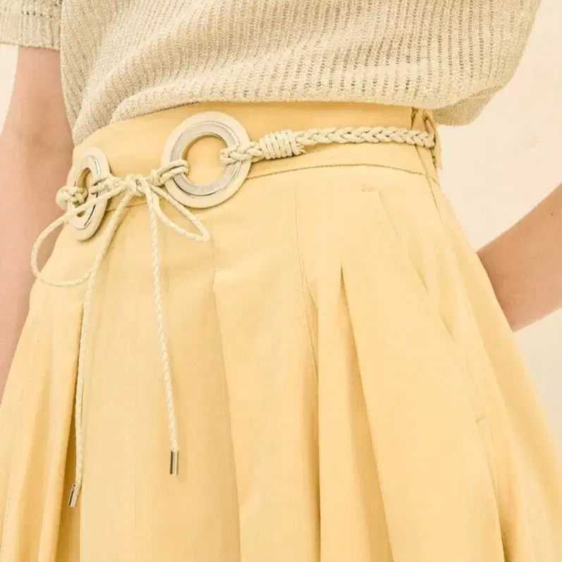 [BUNJANG] Time Circle Belt Maxi Skirt / 타임 서클 벨트 맥시 스커트