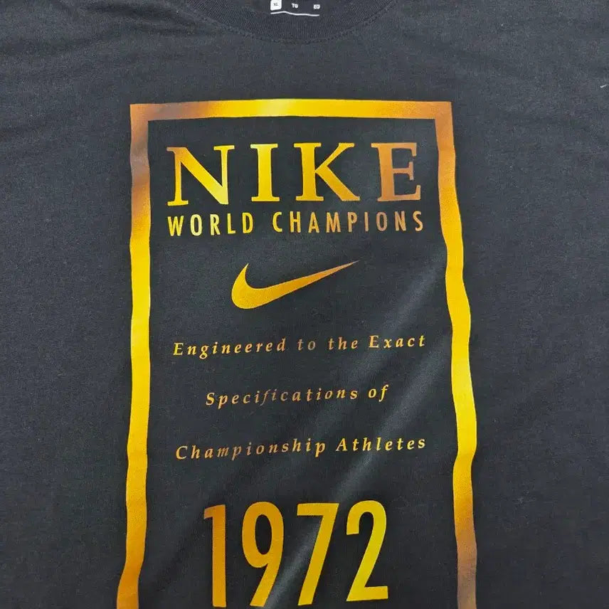 [BUNJANG] Nike World Champion 1972 Short Sleeve T-shirt / 나이키 월드챔피언 1972 반팔티 블랙