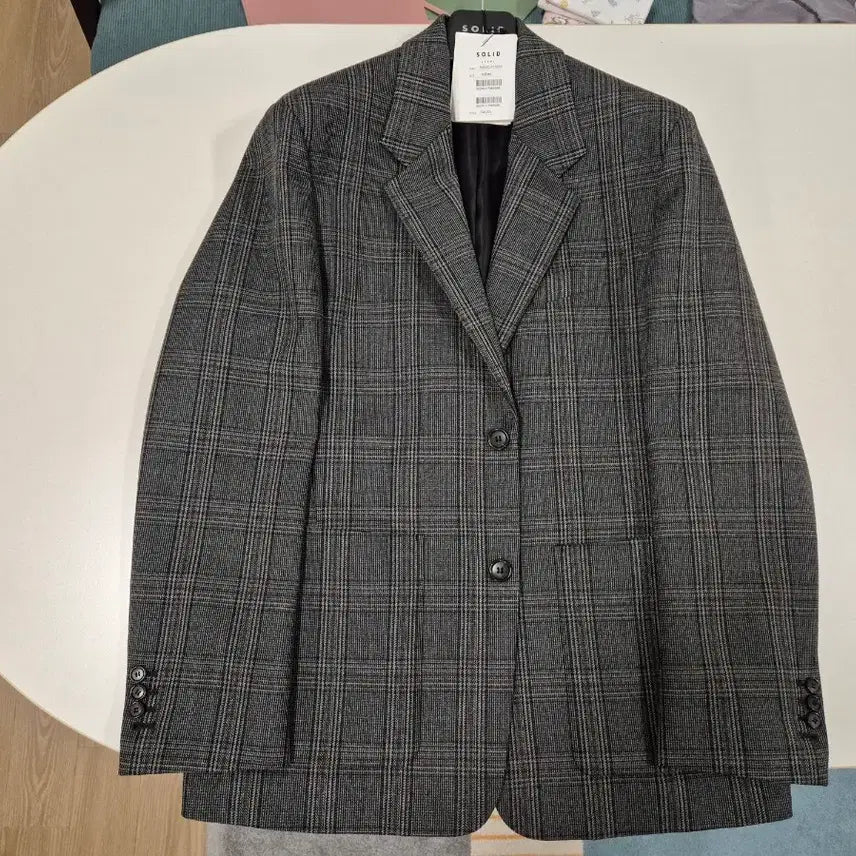 [SOLD OUT] 솔리드옴므 체크 울 블레이저 48(슬랙스 포함가)