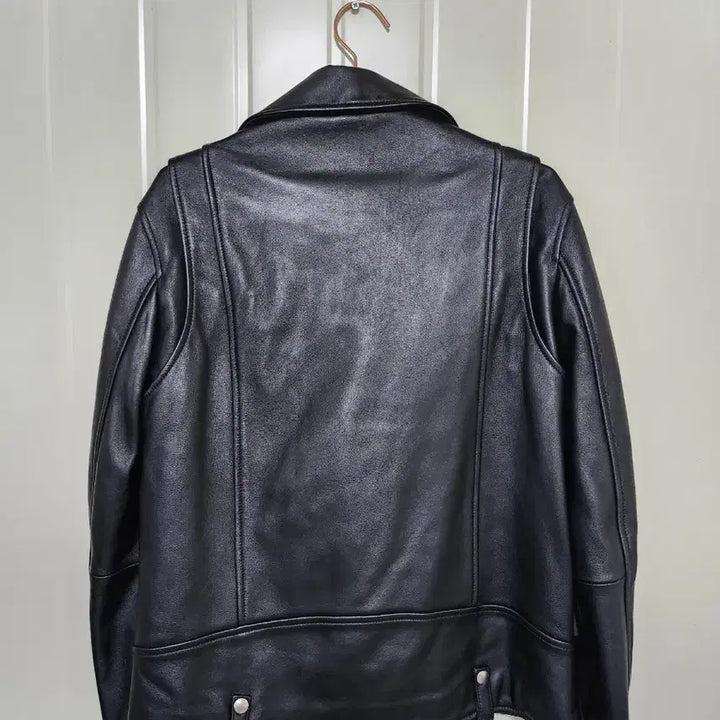 [BUNJANG] Aging CCC Black Leather Rider Jacket / 에이징씨씨씨 블랙 가죽 라이더 자켓