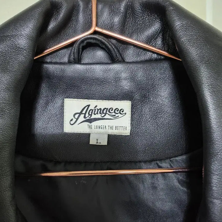 [BUNJANG] Aging CCC Black Leather Rider Jacket / 에이징씨씨씨 블랙 가죽 라이더 자켓
