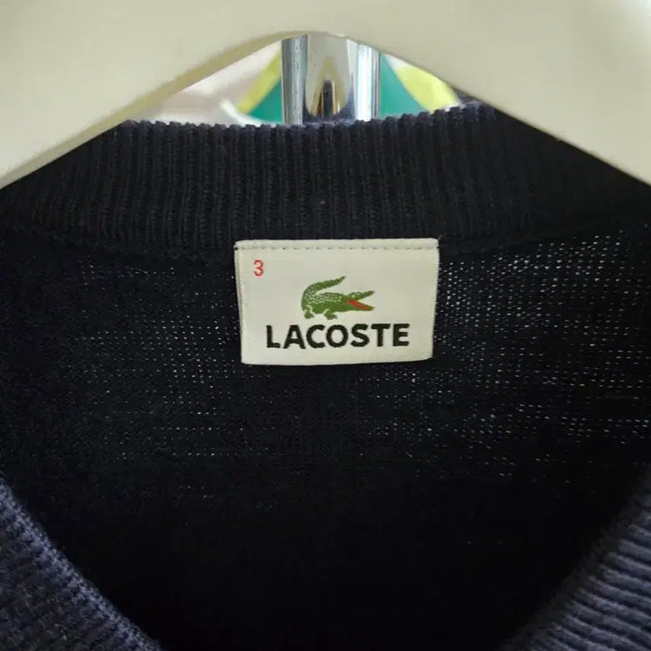 [BUNJANG] Lacoste Argyle V-neck Wool Knit Sweater / 남성(3) 95 라코스테 아가일 브이넥 울 니트
