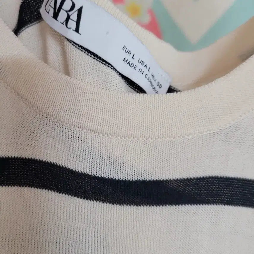 [BUNJANG] ZARA Striped Long Dress Set / 흰색/검정 줄무늬 롱 원피스 자라 셋트
