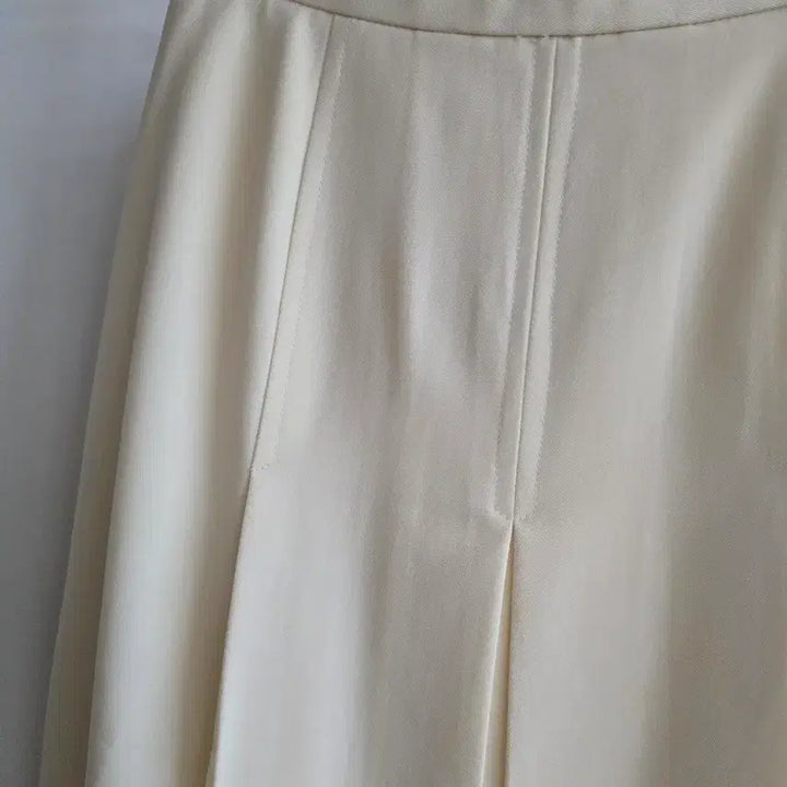 [BUNJANG] Vintage Cream Pleated Midi Skirt / 크림색 플리츠스커트 주름미디스커트 빈티지