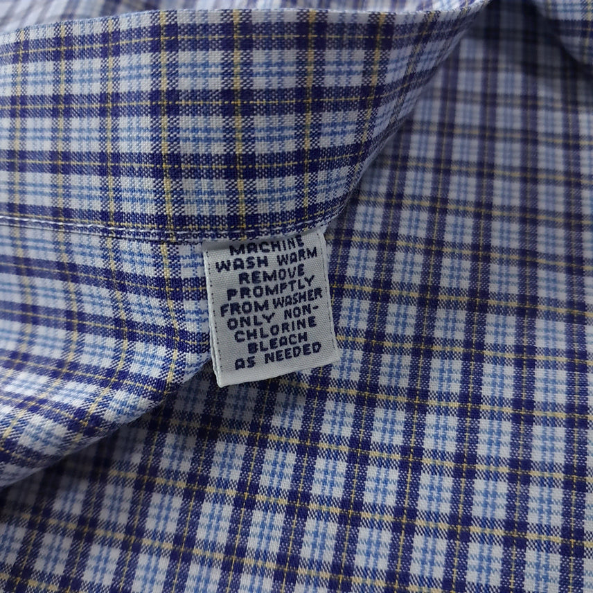 [SOLD OUT] CK263 XL 폴로 90s 미국판 블레어 스몰 타탄체크 블루 셔츠 남방