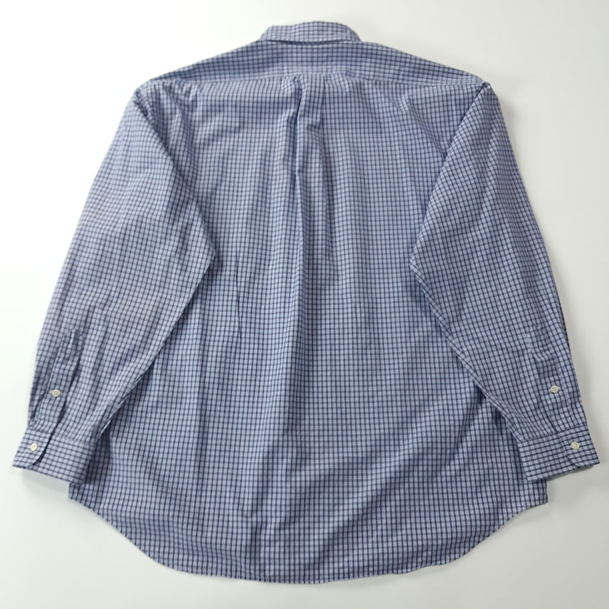 [SOLD OUT] CK263 XL 폴로 90s 미국판 블레어 스몰 타탄체크 블루 셔츠 남방