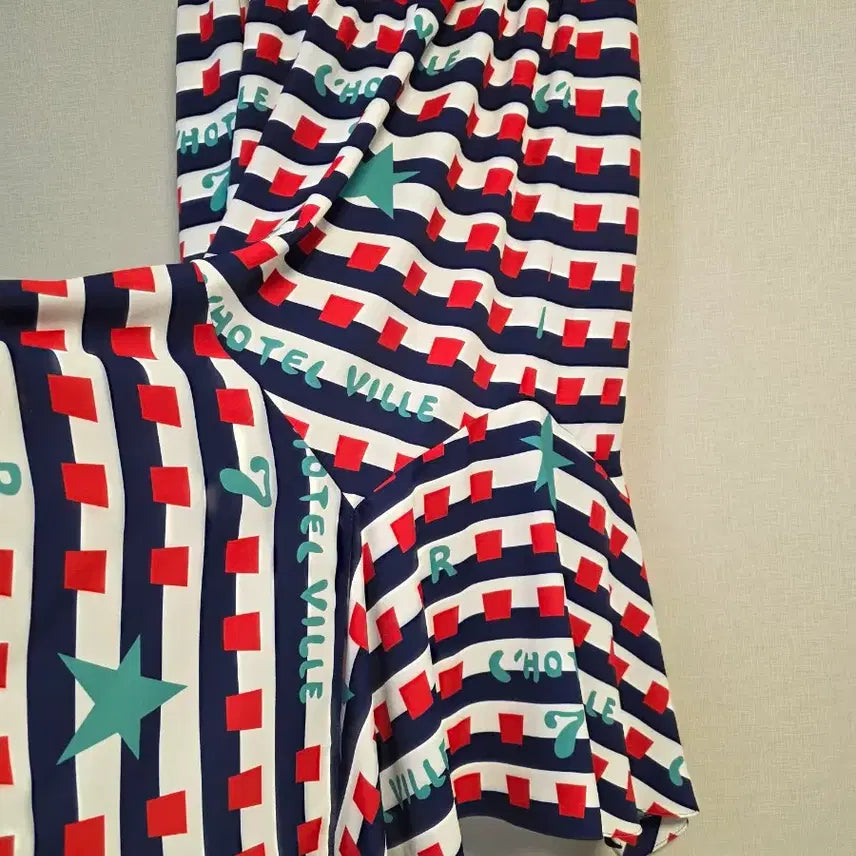 [BUNJANG] Lucky Chouette Patterned Long Skirt / 럭키슈에뜨. 패턴 롱 스커트