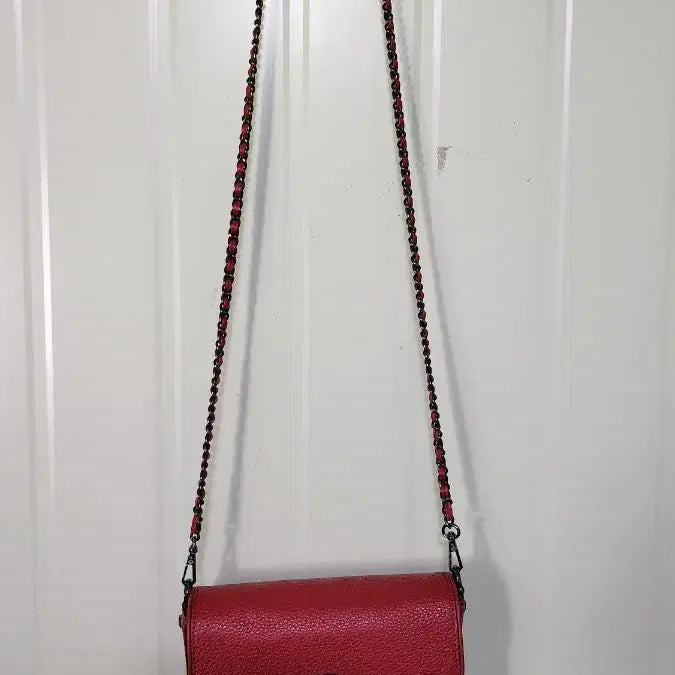 [BUNJANG] Oryany Red Chain Shoulder Bag / 오야니 레드 체인 숄더백 가방