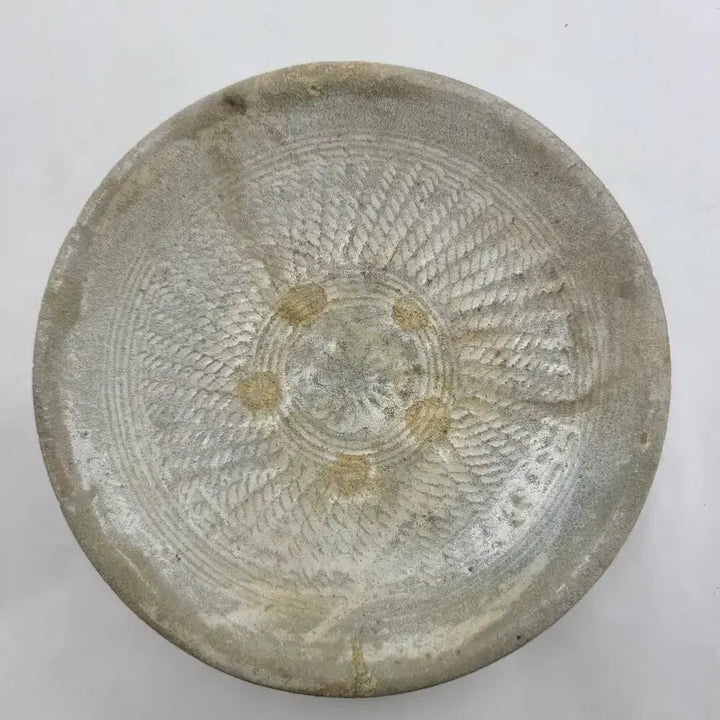 [BUNJANG] Antique Celadon Porcelain Plate / 인화문 접시