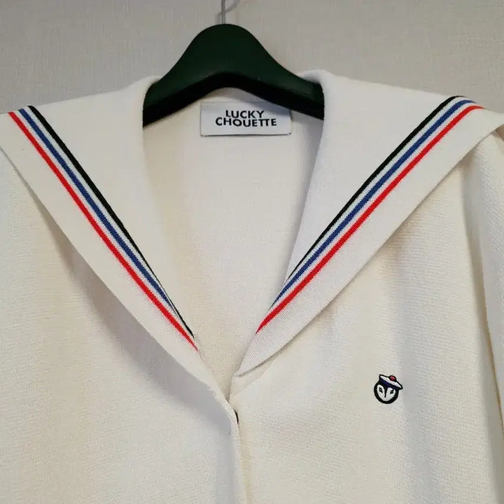 [BUNJANG] Lucky Chouette Sailor Cardigan White / 럭키슈에뜨 세일러 가디건 화이트