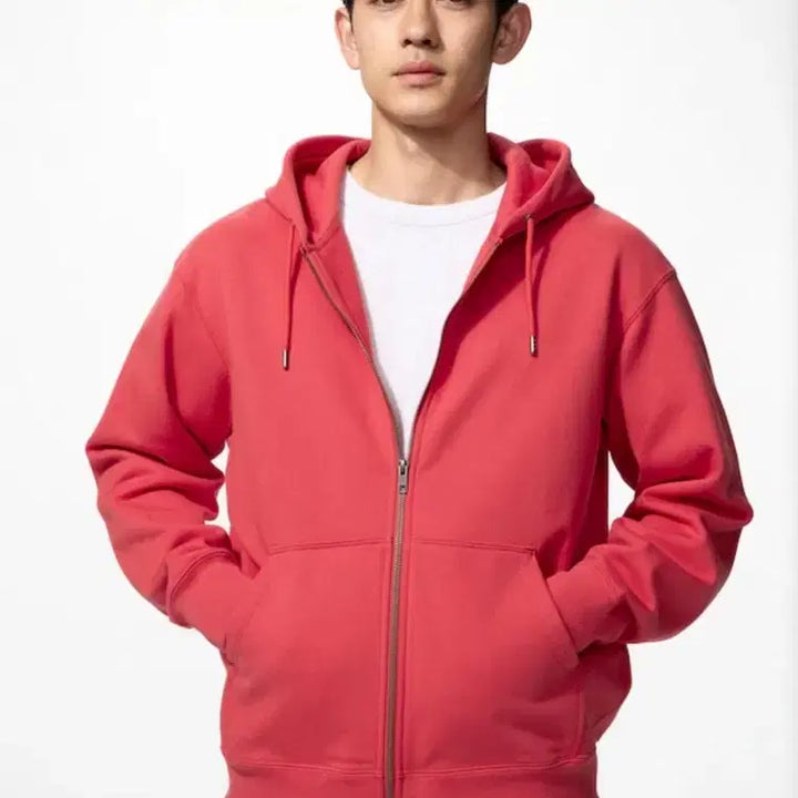 [SOLD OUT] 유니클로 스웨트풀집 파카 레드(s)