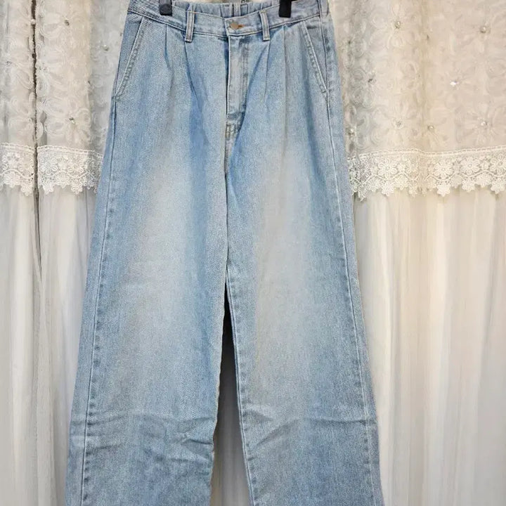 [SOLD OUT] 연청 와이드 데님 팬츠