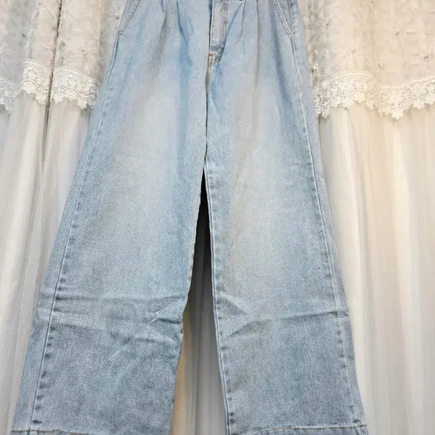[SOLD OUT] 연청 와이드 데님 팬츠